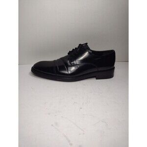 W Collection men's Oxfort dress black shoes. leather size(41) 8 lace up